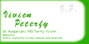 vivien peterfy business card